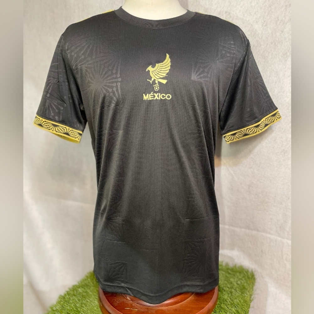 Black and Gold Mexico Men's Shirt